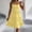 *Yellow, variant on ClodeEU Women's Square Neck Spaghetti Strap Backless Dress with Shirred Tiered Ruffle , Solid Color Sleeveless Midi Dress Yellow,Womens Plus L