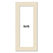 5x15 In Frame White Real Wood Picture Frame Width 1.5 inches | Interior Frame Depth 0.5 inches |