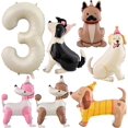 thumbnail image 1 of Yanonmyfd 7pcs Dog Balloon Set – Dog 2nd Birthday Decorations Cute Puppy Foil Mylar Animal Balloons with Number 2 for Dog Themed Birthday Party Baby Shower,Number 3, 1 of 12
