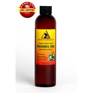 JOJOBA OIL GOLDEN ORGANIC CARRIER UNREFINED COLD PRESSED RAW VIRGIN PURE 8 OZ