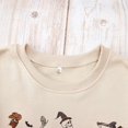thumbnail image 5 of Women Howdy Western Cowboy Skeleton Sweatshirt, Retro Halloween Oversized Crewneck Pullover, 5 of 6