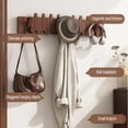 thumbnail image 3 of Colourtree Wooden Piano Coat Rack Wall Mount, Modern Wall Art Flip Down Magnetic Hooks Wall Hook Hat Hanger, 3 of 7