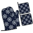 thumbnail image 1 of LAKIMCT Blue White Wheel Steering Oven Mitts and Pot Holders Sets Non-Slip Potholders Heat Resistant Oven Gloves for Kitchen Baking Cooking BBQ, 4-Piece Set, 1 of 9