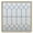 Tan, variant on Mission 23.5" x 23.5" White New Construction Decorative Glass Window
