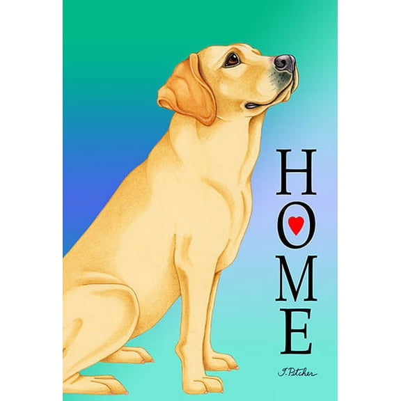 Yellow Labrador - Best of Breed Home Design House Flag