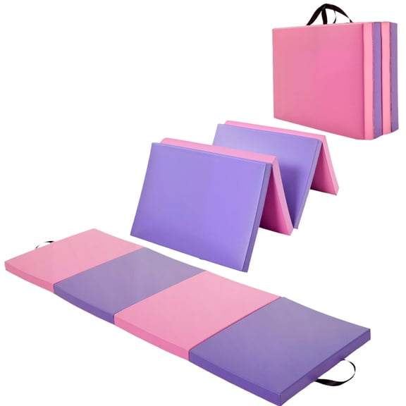 QinaQin Folding Gymnastics Mat, Thick Portable Exercise Mat for Yoga, Pilates, Martial Arts and Home Workout Training