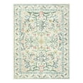 thumbnail image 3 of Lahome 9'x12' Beige Cream Boho Floral Washable Rug,Soft Non-Slip Low-Pile Carpet for Girls' Bedrooms & Nurseries,Vintage Distressed Design for Playrooms, Dining Rooms，Beige, 3 of 13