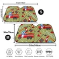 thumbnail image 3 of Kdxio Cartoon Fire Truck Print Windshield Sun Shade,UV Rays and Sun Heat Protection,Sunshade for Car Windshield,Car Shade Front Windshield - Small, 3 of 6