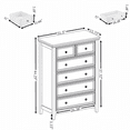 thumbnail image 4 of Tcbosik 6-Drawer Dresser for Bedroom, Tall Chest of Drawers, Clothes Organizer for Closet, Entryway, Living Room, Beige, 4 of 9
