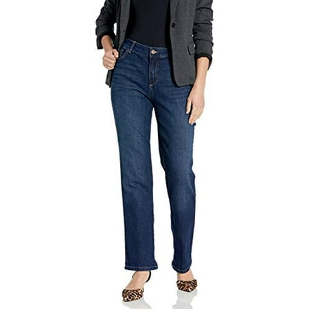Womens Mandie Jean Straight-Leg Stretch High Rise 16