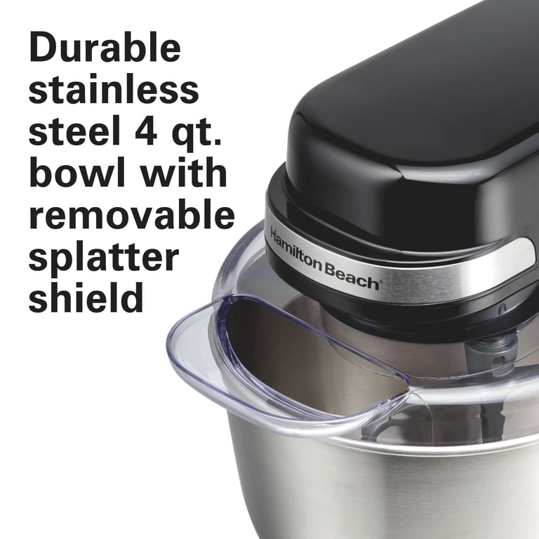 Hamilton Beach Kitchen Stand Mixer, 4 Quart, 7 Speeds, Easy Clean