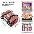 thumbnail image 3 of Tiny Teeth Double Layered Insulated Refrigerated Lunch Bag with Two Compartments, Large Capacity, and Handheld Carry - 7.1x11.4x16.1 Inches, 3 of 6