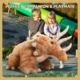thumbnail image 2 of MorisMos 6.4ft giant Jumbo Reddish Brown Triceratops Dinosaur Stuffed Animal, 2 of 9