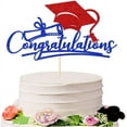 thumbnail image 1 of HAHDAXIA Félicitations 2022 Graduation Cake Topper, Félicitations Grad Cake Decor - 2022 Fournitures de Fête de Graduation Lycée / Collège / Senior (Bleu Marine et Rouge), 1 of 6