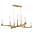 thumbnail image 3 of Warm Brass Nine Light Chandelier from the Carina Collection, 3 of 6