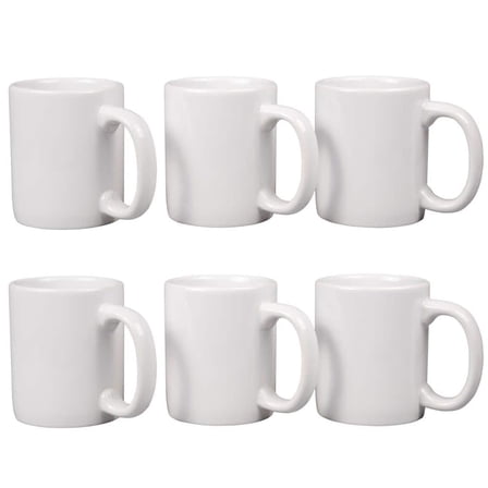 12 oz. White Stoneware Mug (Set of 6)