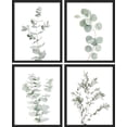 thumbnail image 3 of PixonSign 4 PCS Framed Wall Art Watercolor Forest Plant Collage Prints Nature Garden Illustrations Green Tree Vines Branches Posters Modern Wall Decor Botanical Home Artwork - 8"x10" Black, 3 of 5