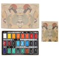 thumbnail image 1 of Lot de 24 pigments de peinture chinoise, couleurs assorties, séchage rapide, haute saturation, aquarelle, pour enfants, étudiants et débutants, 1 of 4