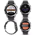 thumbnail image 6 of Garmin fenix E – 47 mm, AMOLED Stainless Steel with Black Silicone Band Multisport GPS Smartwatch with Black EarBuds, 6 of 8