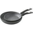 Bialetti Impact Nonstick Heavy Gauge Oven Safe 8 & 10 Inch Fry Pans, 2