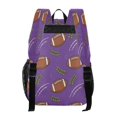 thumbnail image 3 of Iauyy Clear Backpack Heavy Duty PVC Transparent Backpack for College Workplace, Purple Rugby Ball, 3 of 8