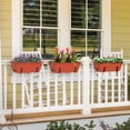 thumbnail image 5 of OYEAL 6-Pack Window Box Planters with Adjustable Brackets, Plastic Red & Black Deck Planters for Windowsill, Porch, Garden Balcony, 5 of 7