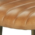 thumbnail image 3 of J&D Designs Luke 30" Transitional Leather & Iron Bar Stool in Brown/Brass, 3 of 3