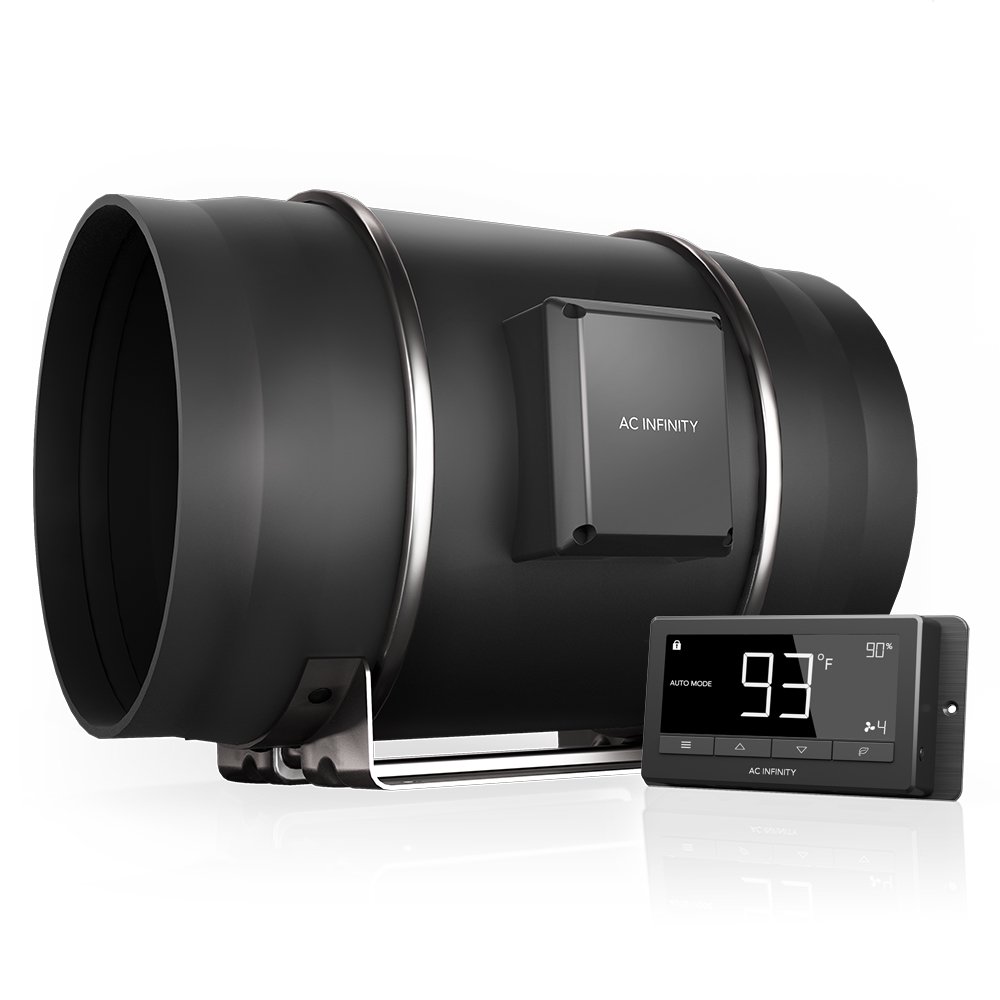AC Infinity CLOUDLINE T12, Quiet 12” Inline Duct Fan with Temperature