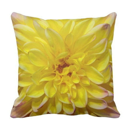- BPBOP Floral Petals Yellow Dahlia Flower Blooms Pillowcase Cushion Cover 16x16 inches