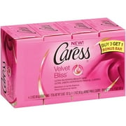 Caress Velvet Bliss Ultra Silkening Blackberry & Vanilla Essence Beauty Bars, 4pk