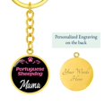 thumbnail image 5 of Dog Mom Keyring Portuguese Sheepdog Mama Circle Keychain Stainless Steel or 18k Gold, 5 of 12