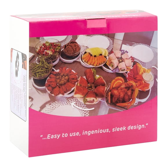 Lazy SusanTurntable for Rectangular Long & Oblong Tables Dining - Full Set