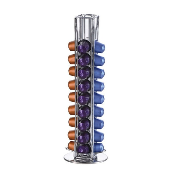Rotating Coffee Capsule Holder Nespresso Capsule Storage Rack 40 Packs