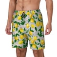 thumbnail image 2 of Uemuo Lemon1 Pattern Mens Swim Trunks Quick Dry Board Shorts with Mesh Lining, Stretch Beach Shorts Quick Dry No-Chafing Board Shorts-Small, 2 of 9