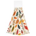 thumbnail image 7 of Yayeee Kitchen Hanging Hand Towels Set of 2 with Loop Bathroom Absorbent Tie Towel, Colorful Leaves, 7 of 7