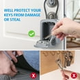 thumbnail image 2 of ORIA Waterproof Key Lock Box, Portable 4 Digit Combination Key Storage Lock Box, Wall Mounted Key Safe Box, 5 Keys Capacity, Silver, 2 of 7