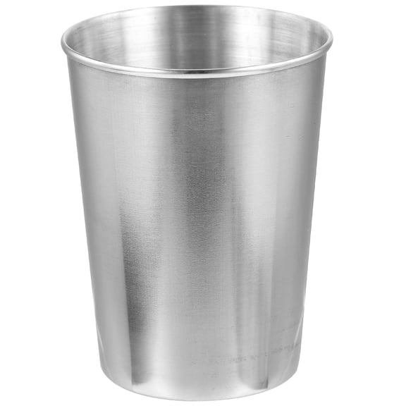 LEORX Back to School Metal Drinking Cup Stainless Steel Silver 1Set