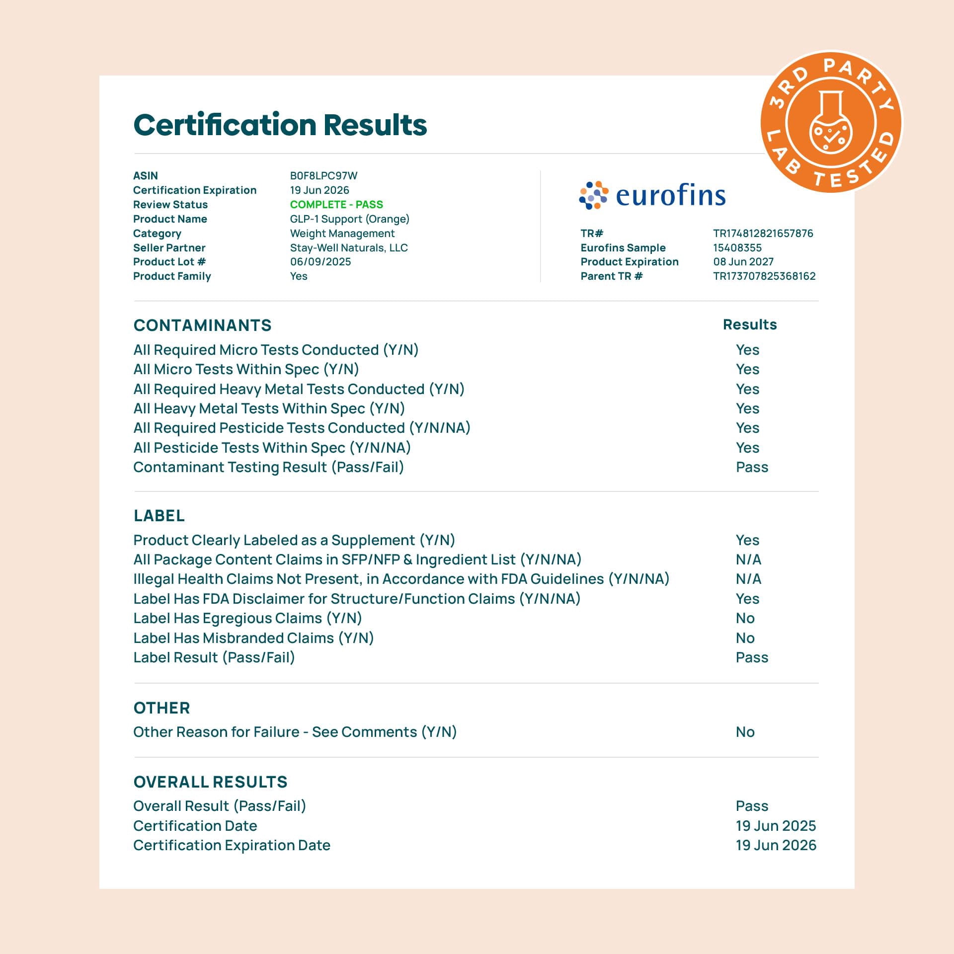 GLP-1 Supplement | Natural GLP-1 Production | GLP 1 Booster Drink Mix to Control Appetite and Cravings | Great Tasting Metabolic Support - Yerba Mate, Garcinia Cambogia, Berberine [Orange]