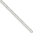 thumbnail image 3 of Sterling Silver Rhodium-plated 6mm Curb Chain Bracelet Size 8, 3 of 4