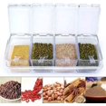 thumbnail image 3 of Caja de condimentos, tarro de almacenamiento, caja de plástico multifuncional transparente para condimentos con tapa, cuchara que puede contener condimentos, 3 of 5