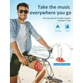 thumbnail image 2 of Altavoz Bluetooth impermeable para exteriores, mini altavoz inalámbrico portátil de viaje con subwoofer, graves mejorados, micrófono incorporado para deportes, piscina, playa, senderismo, camping (roj, 2 of 3