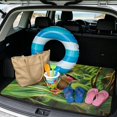thumbnail image 2 of Yuyamidu Funny Frog 29 x 39 Inches Car Trunk Mat, Skid-Resistant Bottom Universal Cargo Liner for SUV Sedans, Stain Resistant Machine Washable Auto Interior Accessories, Green, 2 of 7