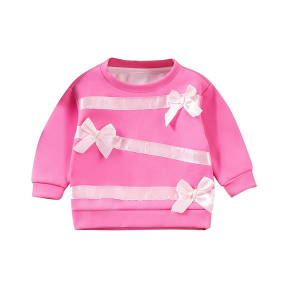 ZACPNCV Toddler Girl Sweatshirt Cotton Crewneck Clothes for Baby Girls Pink 6-12 Months