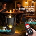 thumbnail image 4 of Nyddle 24.8 Inch Height Barrel Outdoor Water Fountain,Rustic Wood Look Resin Waterfall Fountain With LED Lights,Farmhouse Decor For Garden Patio Porch Yard,Brown & Gray, 4 of 9