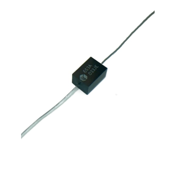 Pack of 2 653A1E333J Capacitor Metallized Polycarbonate, Flame Retardant Epoxy case, Rectangular Axial Leads, .033MFD 26AWG 400V 5% , Bulk, RoHS