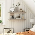 thumbnail image 6 of HOOBRO Floating Shelves for Wall, Wall Mounted Shelf Set of 2, 31.5" Hanging Shelf with Invisible Brackets, for Wall in Bathroom, Bedroom, Toilet, Kitchen, Living Room, Office, Greige BG80BJP201, 6 of 8