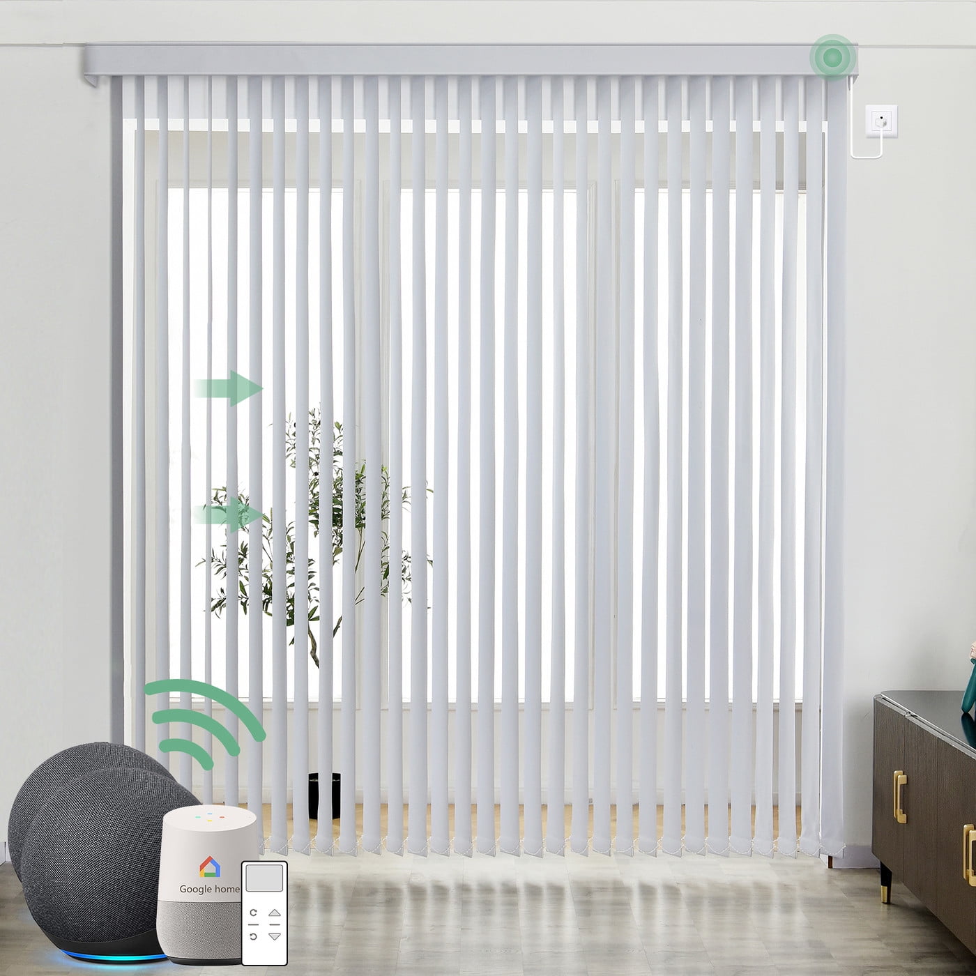 Yoolax Motorized Vertical Blinds Remote Control Wifi Automatic Window