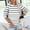 White, variant on Titcea Sweatshirt for Women Oversized Long Sleeve Crew Neck Striped Print Sweatshirts with Pockets Loose Comfort Casual Pullover Sweaters