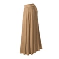 thumbnail image 3 of Doublju Women's Fold High Waist Ruched Maxi Skirt with Plus Size, 3 of 3