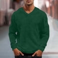 thumbnail image 2 of Mens Summer Night Thermal Long Sleeve V Neck Waffle Knit T-Shirts Pullover Tops Regular Fit Textured Shirt, Business Casual Breathable Solid Color Tee for Office Work, Big & Tall, 2 of 9